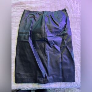 Vintage Black Leather Skirt